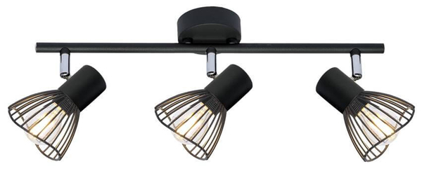 Sypialniana lampa sufitowa Fly 93-61911 drut klosze czarne