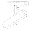 Reflektor do szyn magnetycznych Magnetic M0033Z Maxlight LED 8W 2700-5000K biały