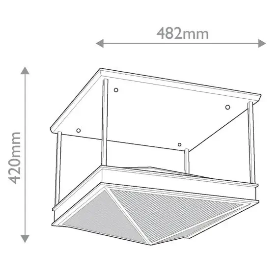 Sufitowa lampa do salonu Cairo QN-CAIRO-SF-VBS-CR szklana mosiądz