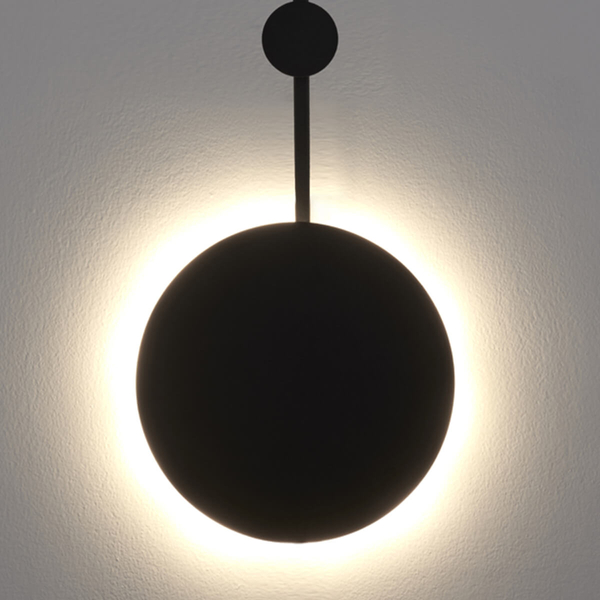 Lampa na ściane Clex ST-F012 LED 3W 3000K okrągła na przedpokój metalowa czarna