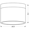 Spot lampa sufitowa 2273716 metalowa okrągła LED 9W 4000K czarny biały