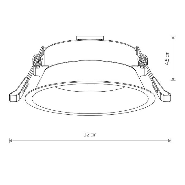 Lampa do kuchni oczko Uno 10842 Nowodvorski podtynkowa okrągła biała