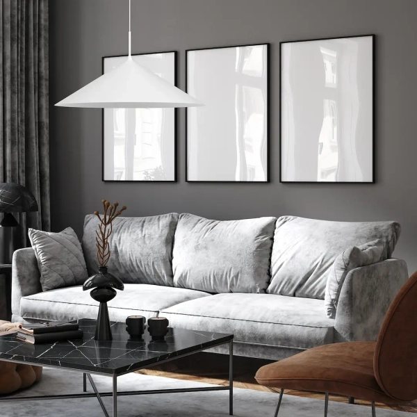 Regulowana lampa wisząca CAPITAL MLP0947 stożek do kuchni biały