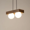 Lampa wisząca Bloom 33664 Sigma podwójna balls drewniana brązowa