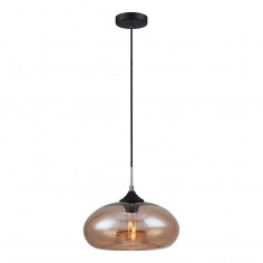LAMPA wisząca VALIO MDM2093/1 C Italux kulista OPRAWA zwis szklany dymiony