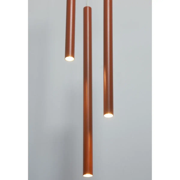 Zwisająca lampa potrójna Sopel 3 41197 do salonu tubki ceglane