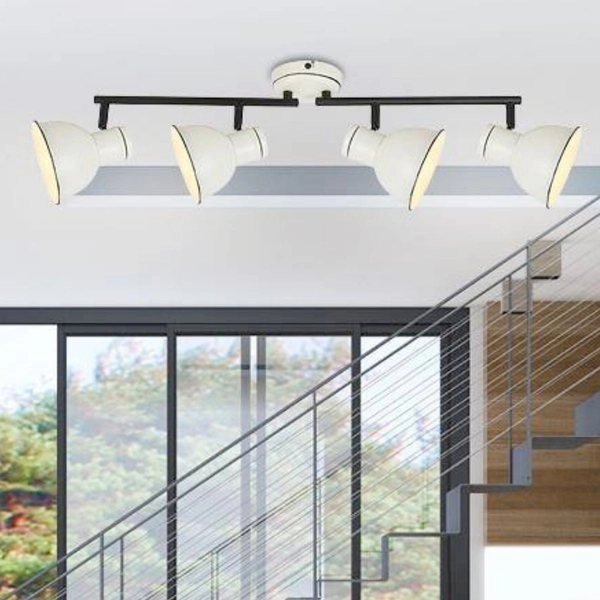 Metalowa lampa sufitowa Zumba 94-72153 Candellux reflektorki regulowane białe