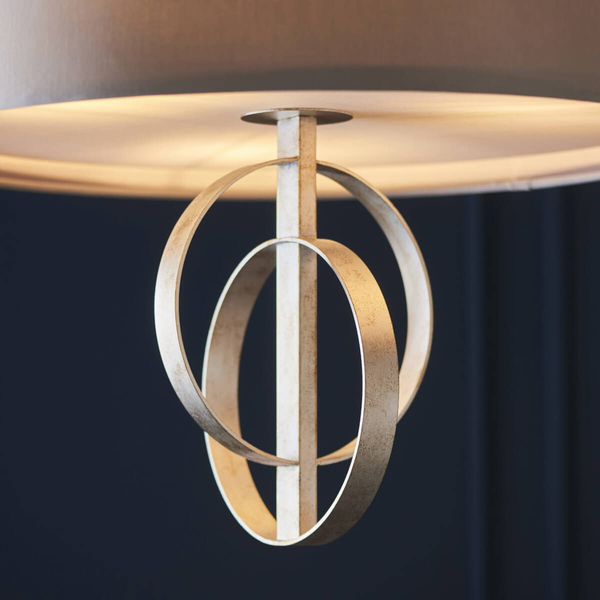 Wisząca lampa okrągła L&-195215 Light& do jadalni na łańcuchu szara