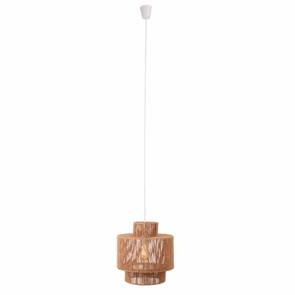 Pleciona lampa wisząca Labriz P0586 do sypialni boho naturalna biała