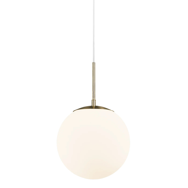 Szklana lampa wisząca Grant 2010563035 Nordlux nad stół kula biała