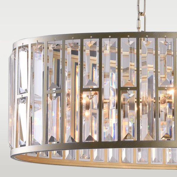 Lampa wisząca na łańcuchach Kyiv P06223CP Cosmolight cyrtsls srebrna