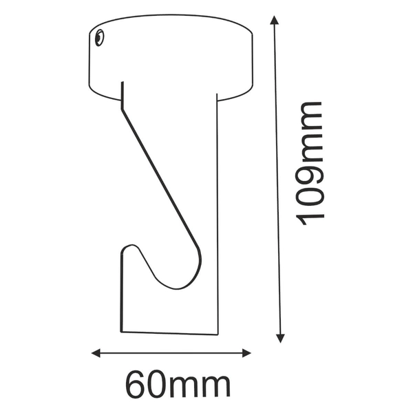 Uchwyt mocujący do lampy Hebi 5062 Shilo natynkowy metal czarny