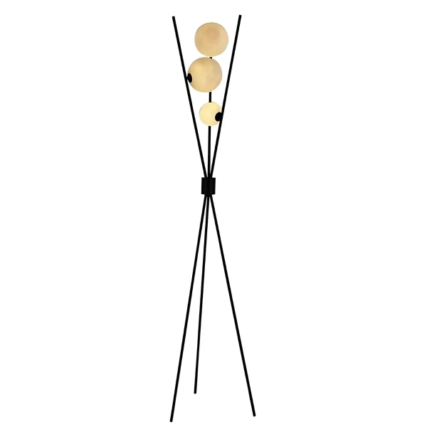 Designerska stojąca lampa Goliat LPGOL kule  czarna