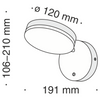 Kinkiet ścienny Fad MOD070WL-L8B3K LED 6W 3000K obracany czarny