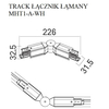 Łącznik łamany do szyny 3-fazowej  DOBAC MHT1-A-WH Maxlight przewód biały