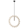 Okrągła wisząca lampa no.O 5061 Shilo do jadalni ring biały
