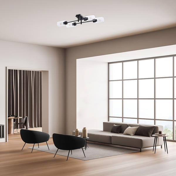 Sufitowa lampa loft Prudence 2672 Rabalux  czarna przezroczysta