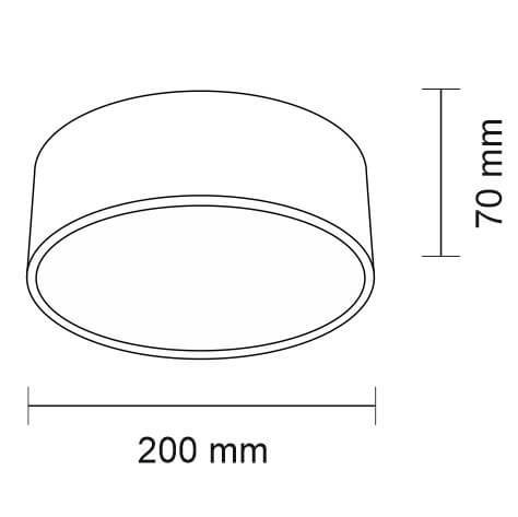 Plafon LAMPA sufitowa ZAMA 7030 Shilo natynkowa OPRAWA metalowa okrągła biała
