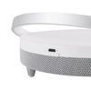 Stojąca LAMPA stołowa SATURN 03864 Ideus biurkowa LAMPKA okrągła LED 10W 4000K z głośnikiem bluetooth biała szara