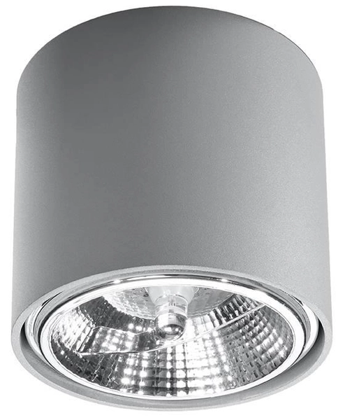 Sufitowa LAMPA downlight SL.0696 natynkowa OPRAWA tuba metalowa szara