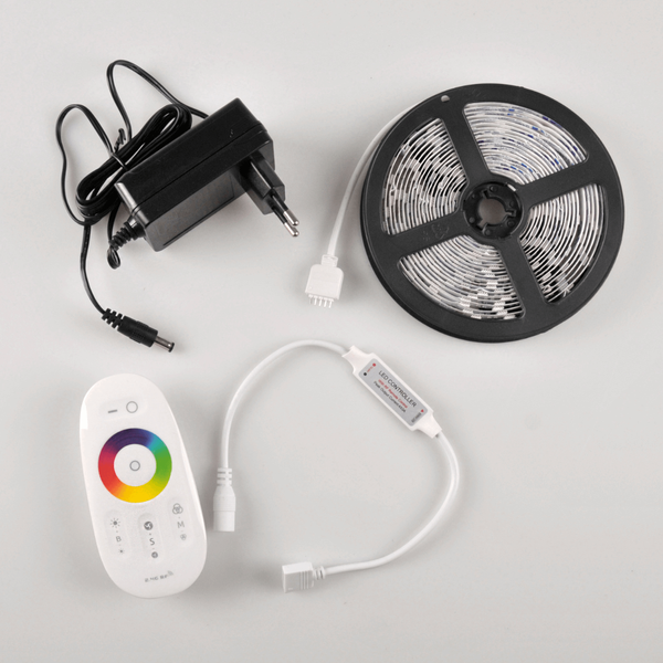 Zestaw taśma LED z zasilaczem i pilotem 24V 5m 323668 LED 36W RGBW biała