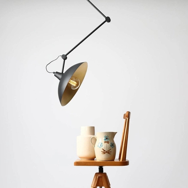 Industrialna lampa sufitowa MELOS 808PL_G1_Z regulacja kopuła czarna