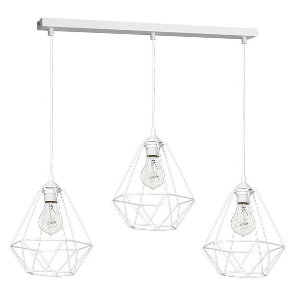 LAMPA wisząca BASKET 7217 Milagro metalowa OPRAWA listwa ZWIS druciane klatki loft szare