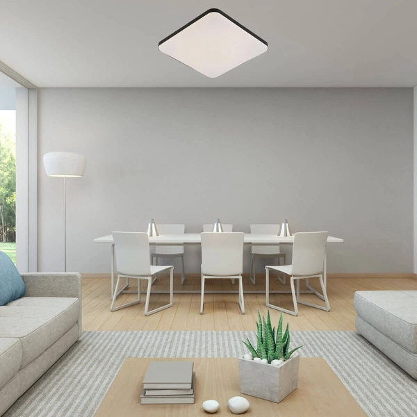 Plafon do salonu Babilon LP-335/1C S 4BK square Light Prestige LED 18W 4000K biały