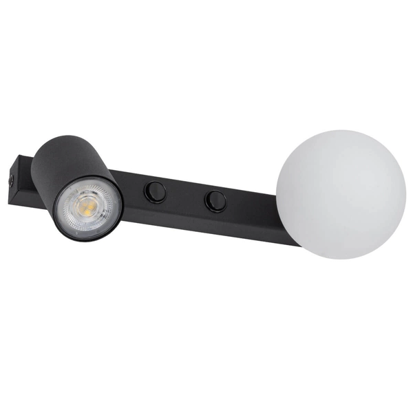 Naścienna lampa regulowana Vox 10148 bubble tubka czarna biała