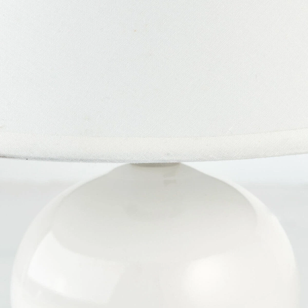 Kulista lampka nocna Primo 61047/05 z abażurem biała