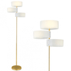 LAMPA podłogowa DRS8006/3F TR GL Elem stojąca OPRAWA metalowa złota biała