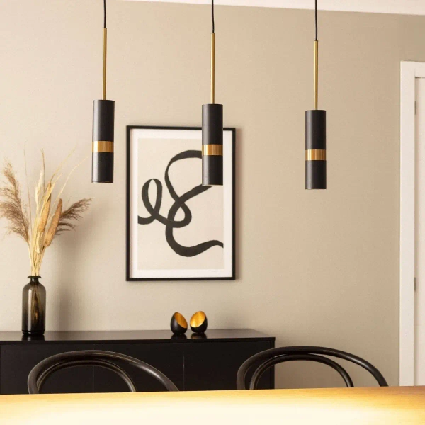 Potrójna lampa wisząca Stella ABR-LWL-3XGU10 tubki czarne