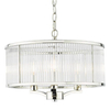 Szklana lampa wisząca Evelyn EVE0338 do jadalni srebrny przezroczysty