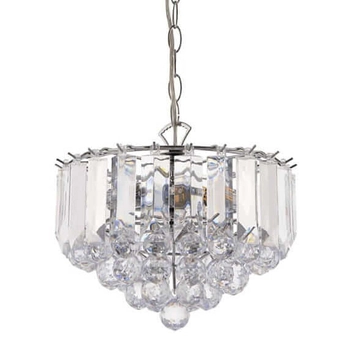 Salonowa lampa wisząca Fargo FARGO-12CH Endon glamour chrom przezroczysta