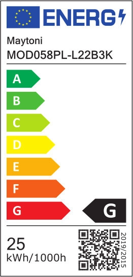 Wisząca lampa ring Rim MOD058PL-L22B3K LED 25W czarna