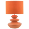 Ceramiczna stołowa lampa Discus DIS4211 abażurowa pomarańczowa