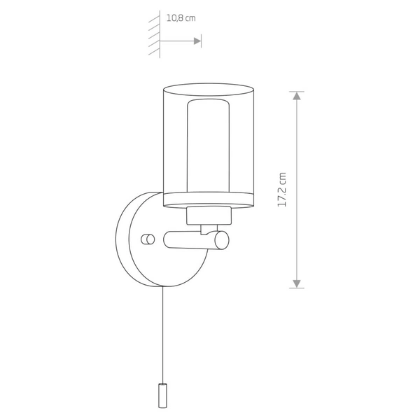Naścienny kinkiet Vista 8051 LED 10W 3000-4000K IP44 do łazienki chrom