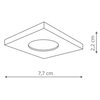 LAMPA sufitowa LAGOS LP-440/1RS WH square Light Prestige podtynkowa OPRAWA metalowy WPUST kwadratowy do łazienki IP65 biały