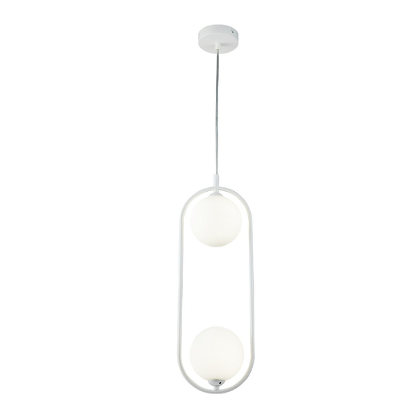 LAMPA wisząca RING MOD013PL-02W Maytoni modernistyczna OPRAWA zwis szklane kule białe