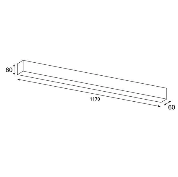 Sufitowa lampa liniowa Lupinus 3115012102-1 Elkim LED 32W 3000K podłużna biała