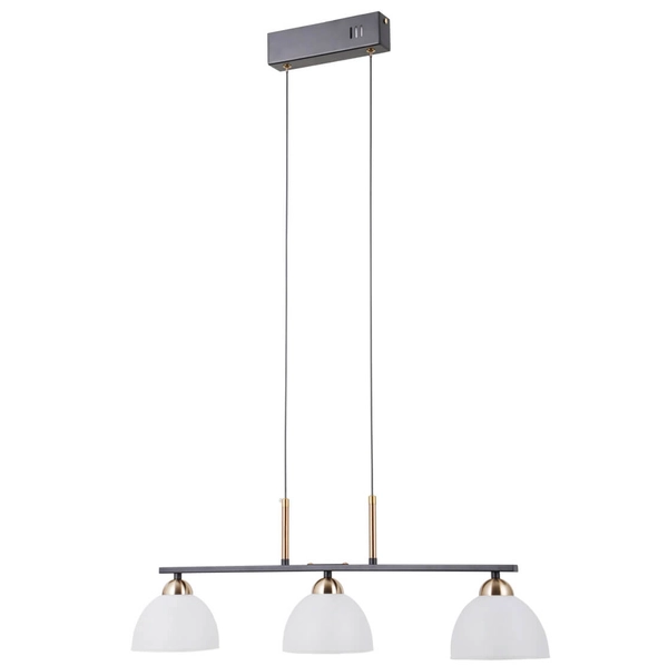 Lampa wisząca Montiela PND-34374-3-BK LED 45W 3000K szkło czarny biały złoty