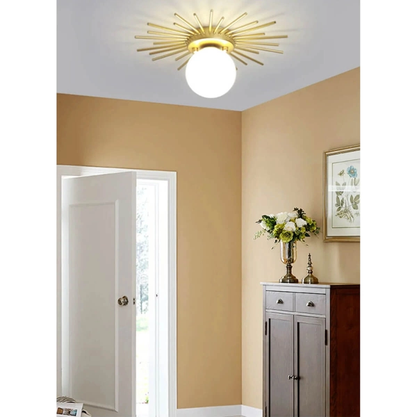 Sypialniany kinkiet Milano ABR-KV-E14 Abruzzo szklana kula złoty