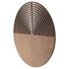 Ścienna lampa drewniana Lunar Wood 11015 okrągła ażurowa brązowa