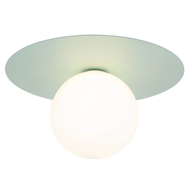 Sufitowa lampa do sypialni Pixi 10229 ball metalowa miętowa biała