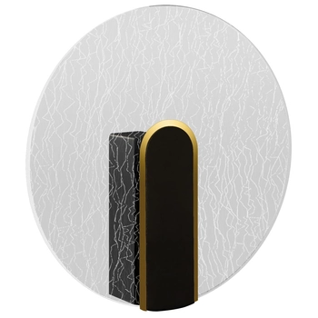 Kinkiet ścienny do salonu MORIS 4180 Ideus LED 6W 4200K szklany okrągły czarny chrom