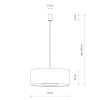 Abażurowa wisząca lampa CEDRO 11666 tkaninowa beżowa
