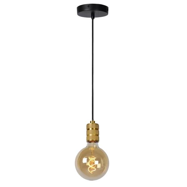 Wisząca lampa metalowa Jova 08426/01/02 Lucide loftowa złota czarna