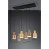 Metalowa lampa wisząca Agudo 319400617 beżowa szara różowa 6xE27