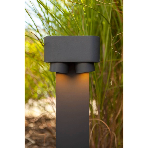 Stojąca lampa zewnętrzna CYPRES 6604004118 Lutec IP44 słupek szara