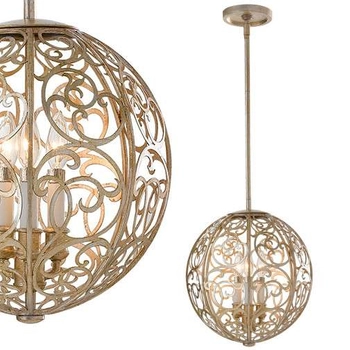 Orientalna LAMPA wisząca Arabesque FE-ARABESQUE3 Elstead FEISS metalowa OPRAWA świecznikowy ZWIS kula patyna